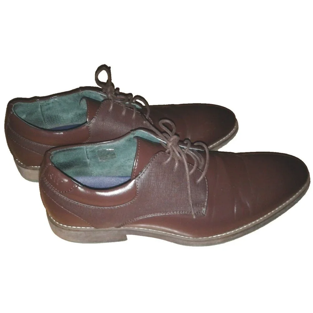 RW By Robert Wayne Brown Oxford Dress Casual Sandrino Shoes Men Size 12D